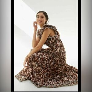 Love The Label by Anthropologie Mirabelle Ruffle Floral Maxi Dress